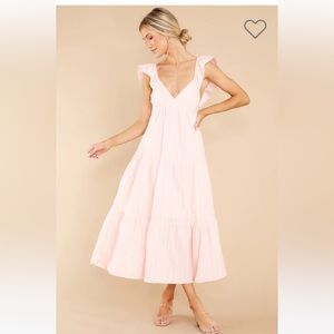 Play for Love light pink midi dress
